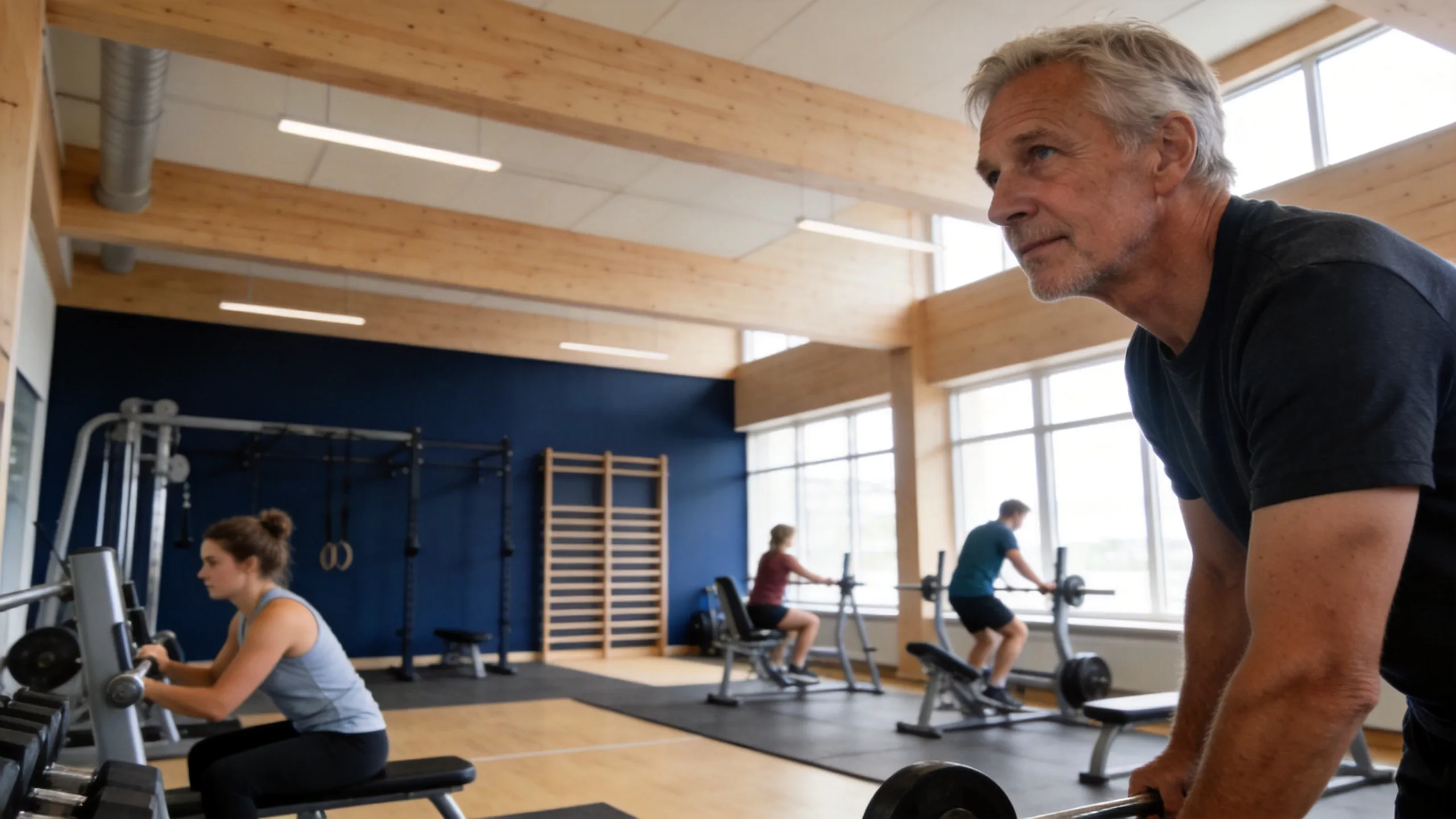 Den lyse holdsal hos Fitness Aalborg